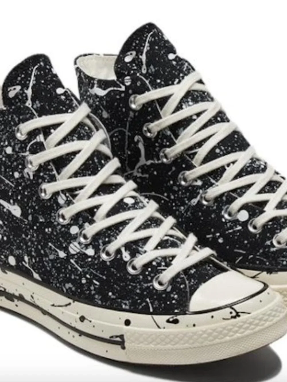 Converse Chuck Taylor All Star 70 Hi Archive Paint Splatter Black White M 4.5